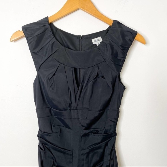Cache black ruched keyhole cocktail dress size 2 - Picture 4 of 5